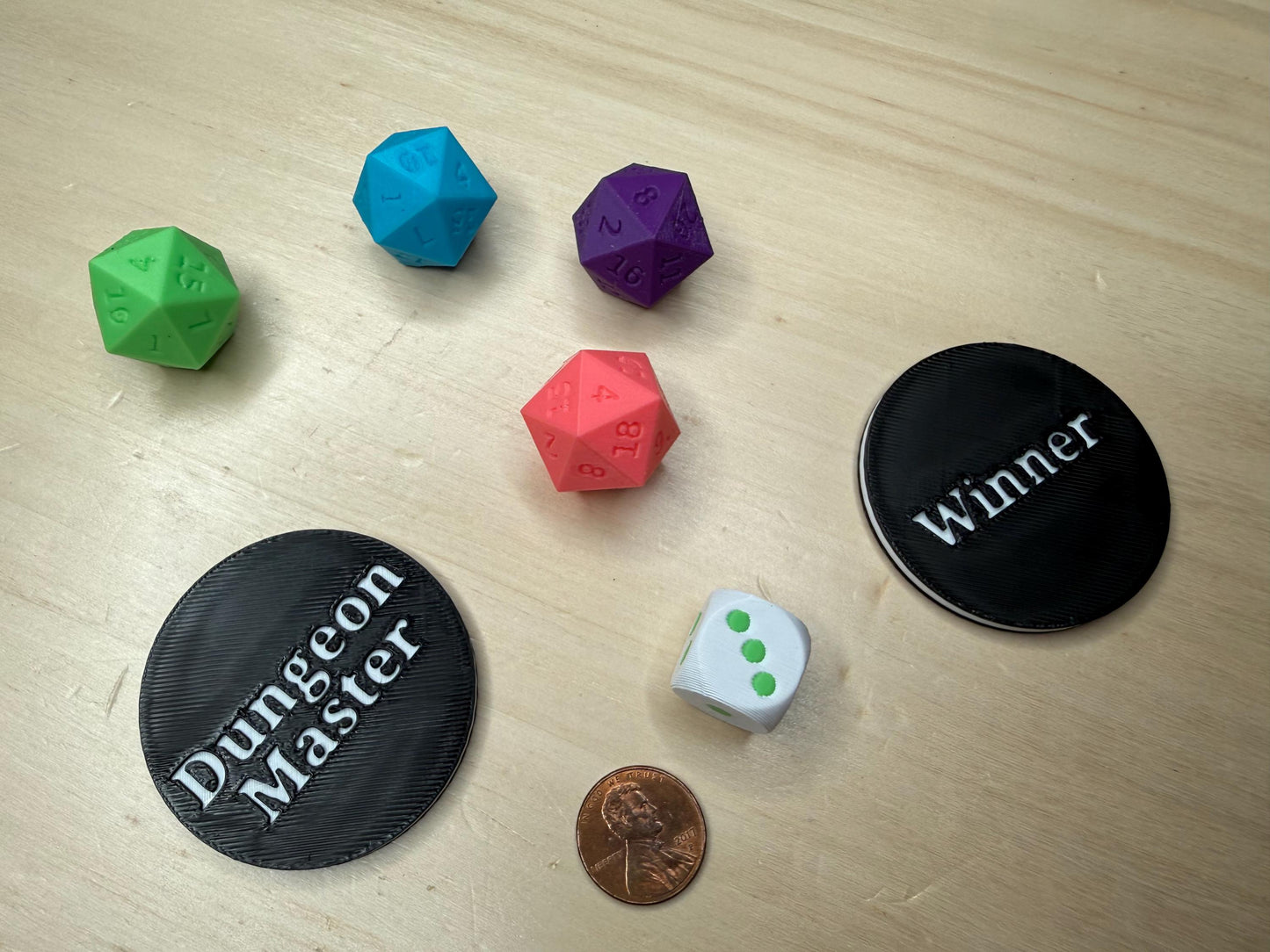 Dungeon Master & Winner Tabletop Token Set | DnD RPG Game Night Markers | Tabletop Gaming Gift for Players DM