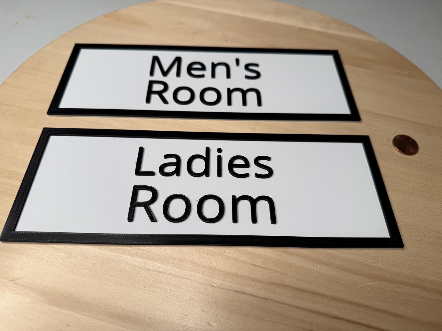 Men’s & Ladies’ Room Sign Set – Restroom Wall or Door Signs for Bathroom | Small Business, Restaurant, Office Display Décor