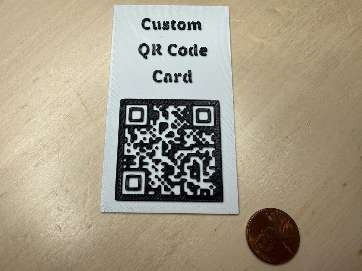 Custom QR Code Business Card Portrait | Personalized Contact Card with Custom Text | Digital Networking Tool