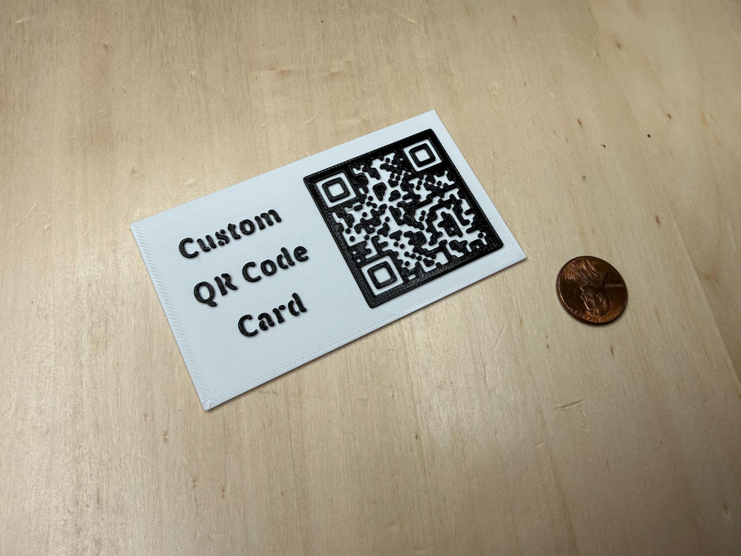 Custom QR Code Business Card | Personalized Contact Card with Custom Text | Digital Networking Tool