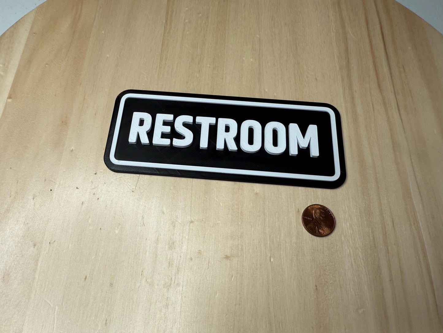 Restroom Sign – Bathroom Door Sign for Restaurants, Offices & Small Businesses | Men & Women Wall Display | Modern Washroom Label
