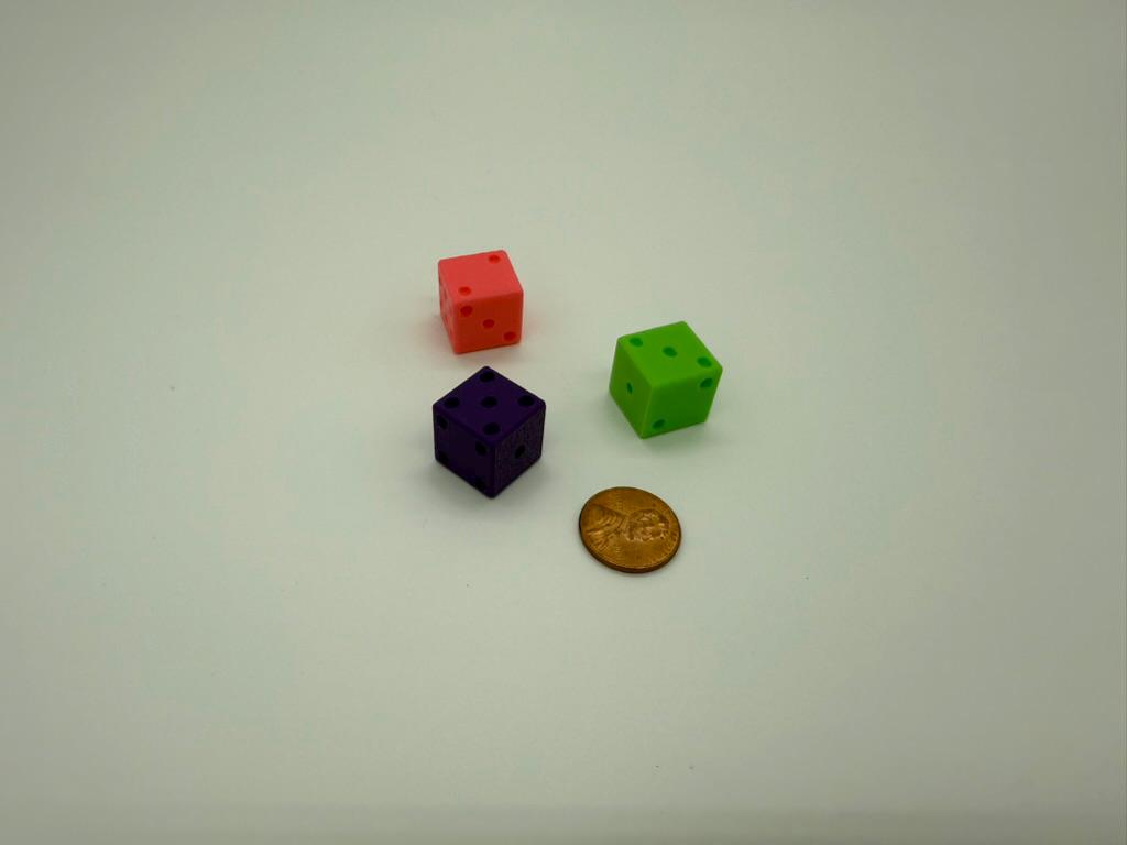 6-Sided Dice (D6) | Game Night Tabletop Dice for Dungeons & Dragons, Board Games & RPGs | 3D Printed Gaming Die Gift for Players & Dungeon Masters