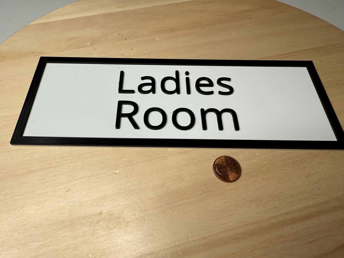 Ladies Room Sign – Restroom Bathroom Door Sign for Restaurants, Offices & Small Business | Women’s Toilet Room Label Décor