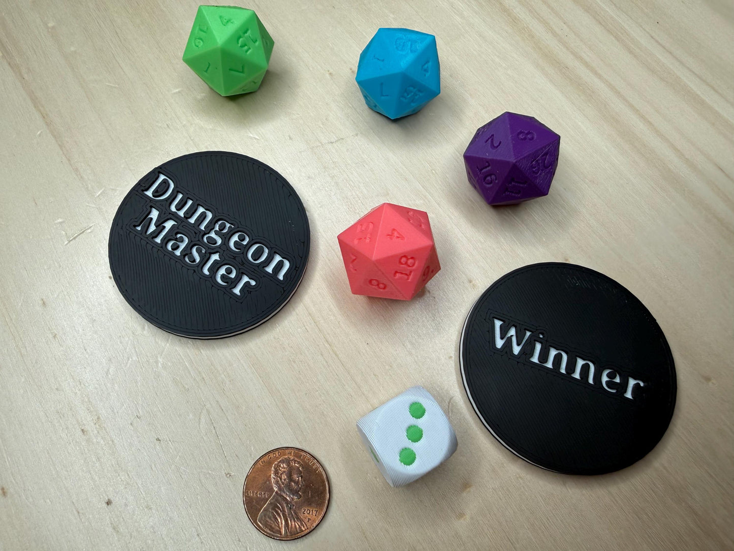 Dungeon Master & Winner Tabletop Token Set | DnD RPG Game Night Markers | Tabletop Gaming Gift for Players DM