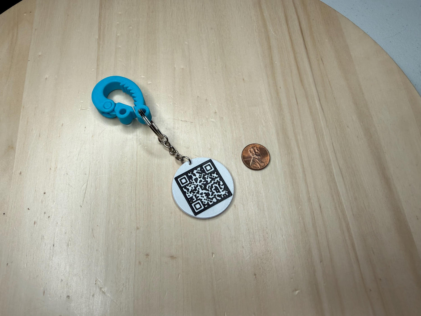 Custom QR Code Keychain with Carabiner | Personalized Scan Tag for Business, Social Media & Contact Info