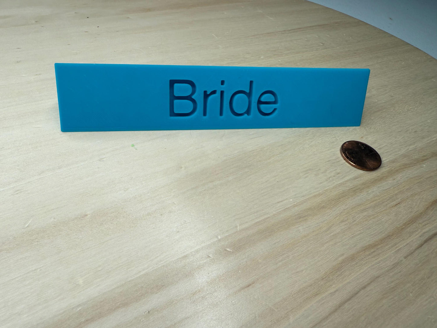 Bride Tabletop Sign – 15x3 cm Wedding Reception Name Plate | Wedding Table Décor | Bridal Shower & Event Decoration