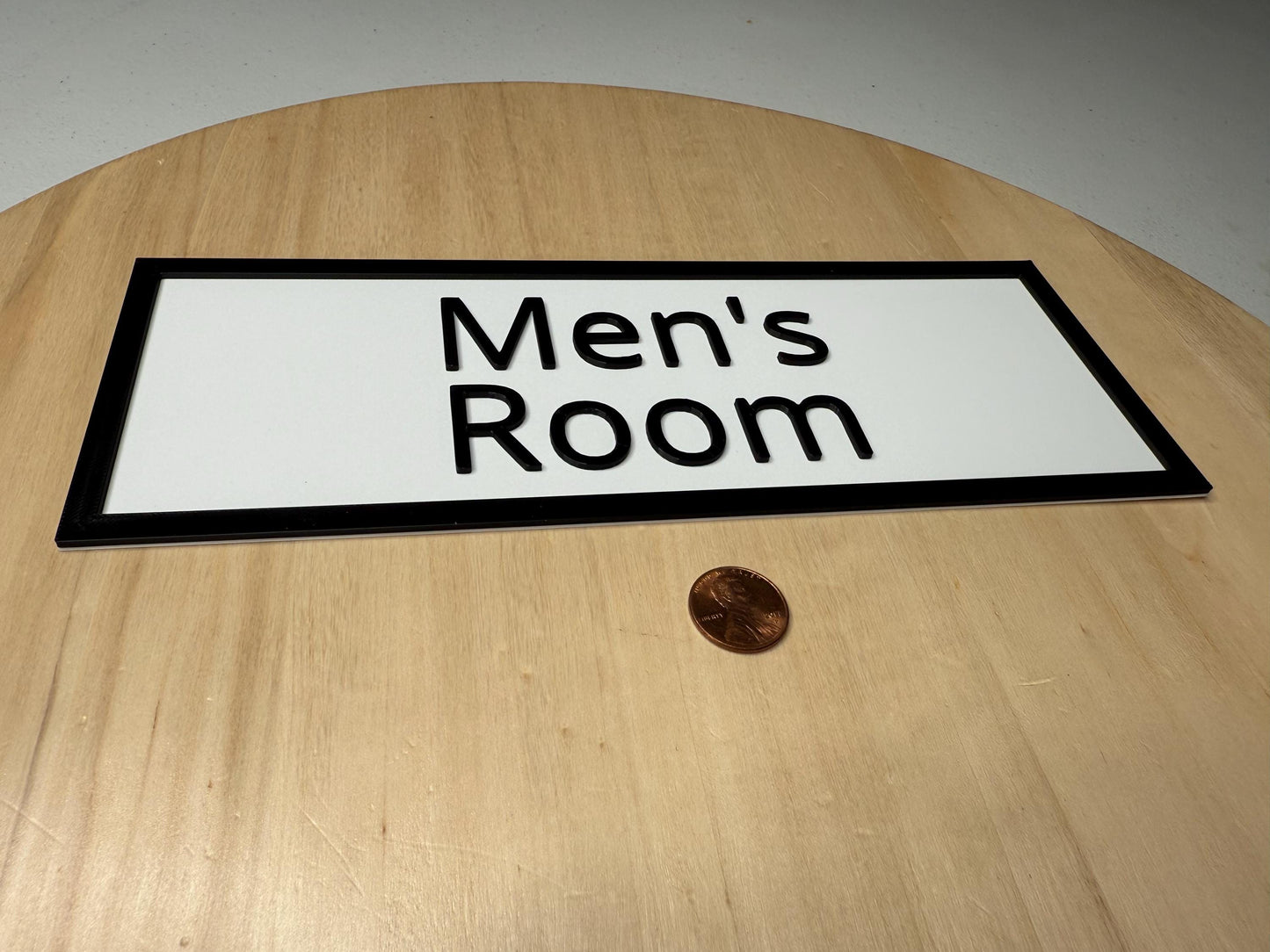 Men’s Room Sign – Restroom Bathroom Door Sign for Restaurants, Offices & Small Business | Gentlemen Toilet Room Label Décor