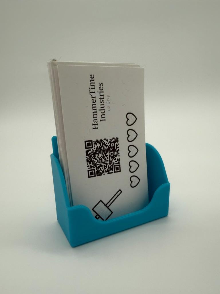 Upright Portrait Business Card Stand Holder Display Tray