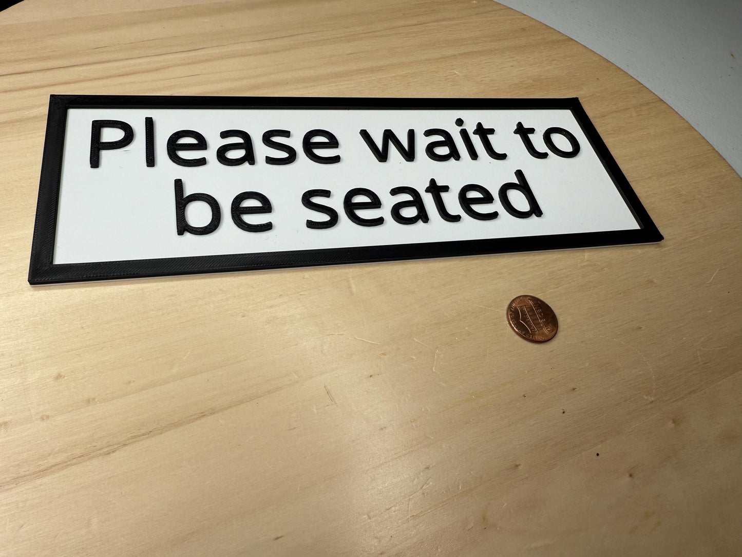 Please Wait to Be Seated Sign – Restaurant & Café Display | Do Not Disturb Banner for Small Business, Door, Wall, or Counter Décor