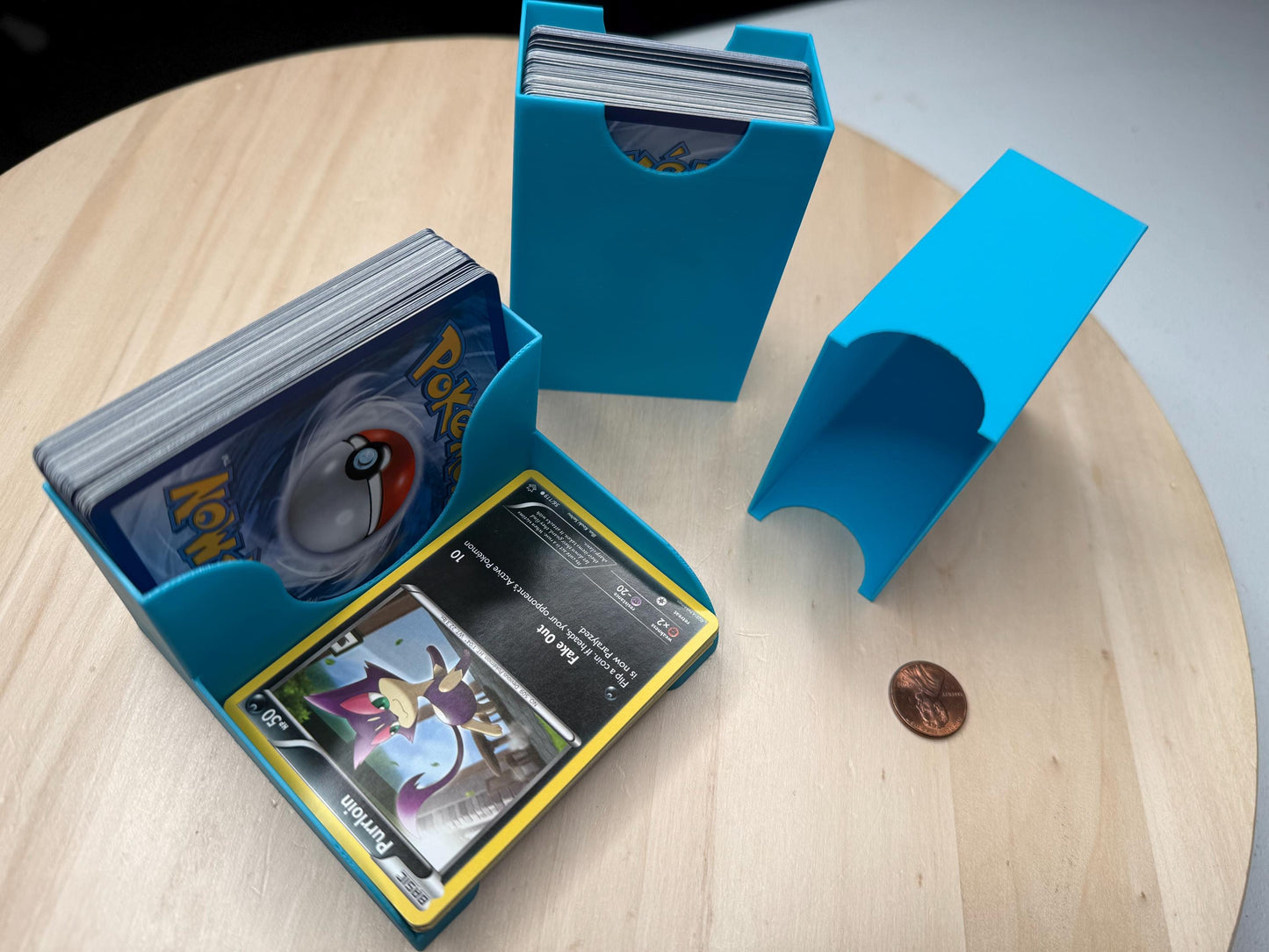 Trading Card Game Bundle – Draw & Discard Tray + 100 Card Deck Box | Fits Pokémon, Magic The Gathering, Yu-Gi-Oh | TCG Organizer Gift