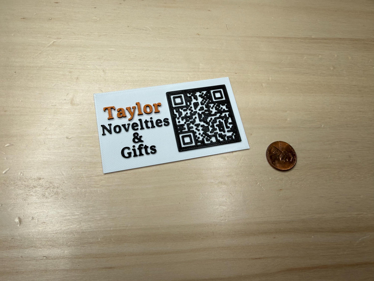 Custom Text & QR Code Business Card | Personalized Contact Card | Digital Networking Tool