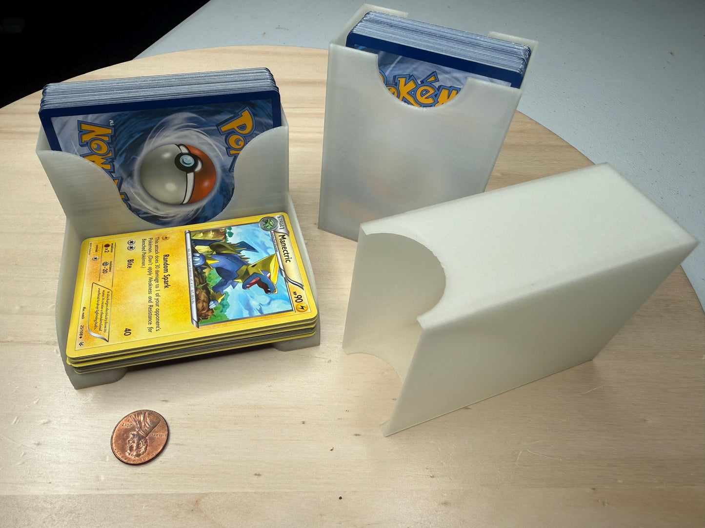 Glow in the Dark TCG Bundle – Draw & Discard Tray + 100 Card Deck Box | Fits Pokémon, Magic The Gathering, Yu-Gi-Oh | Gamer Gift Set