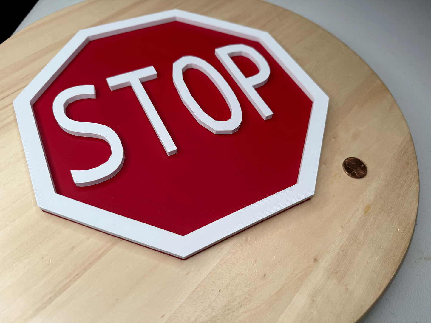 STOP Sign Wall Art Decor – Red Banner Label for Home, Office, Restaurant, or Small Business | Safety & Decorative Display Sign
