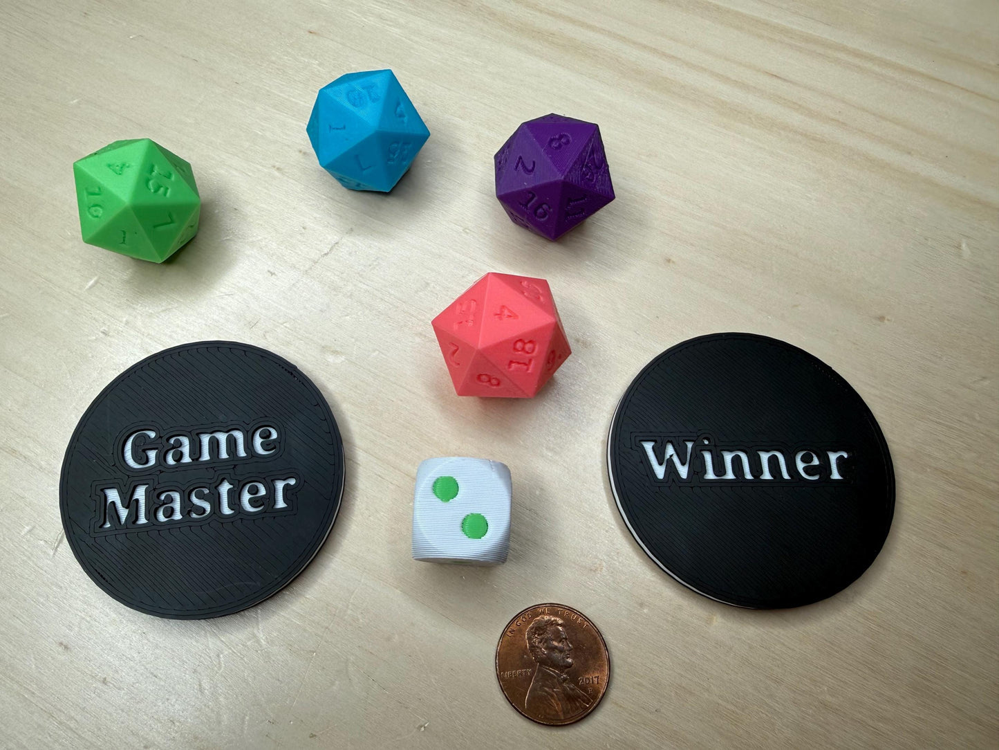 Game Master & Winner Tabletop Gaming Tokens Set | RPG and DnD Accessories | GM Marker and Victory Token Gift for Players