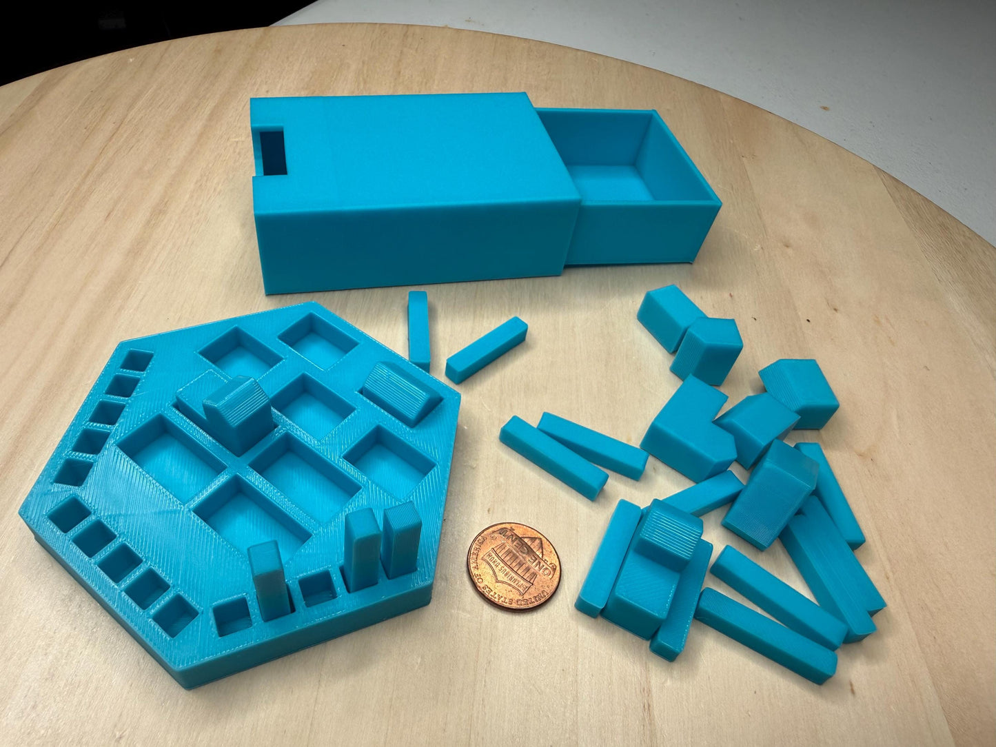 Settlers of Catan Player Pieces with Organizer & Case | Replacement Board Game Parts | Custom Upgrade Kit for Game Night