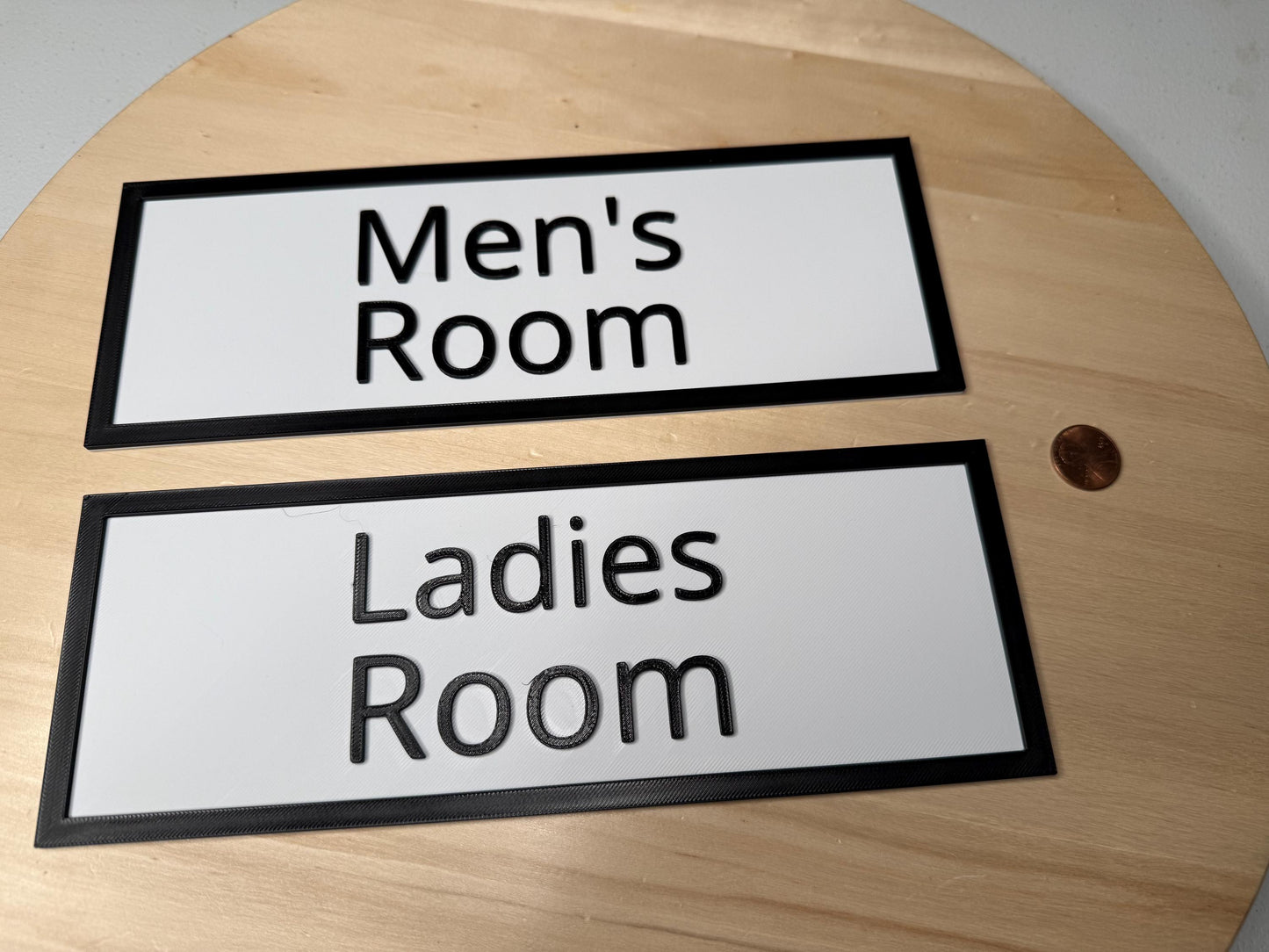 Men’s & Ladies’ Room Sign Set – Restroom Wall or Door Signs for Bathroom | Small Business, Restaurant, Office Display Décor