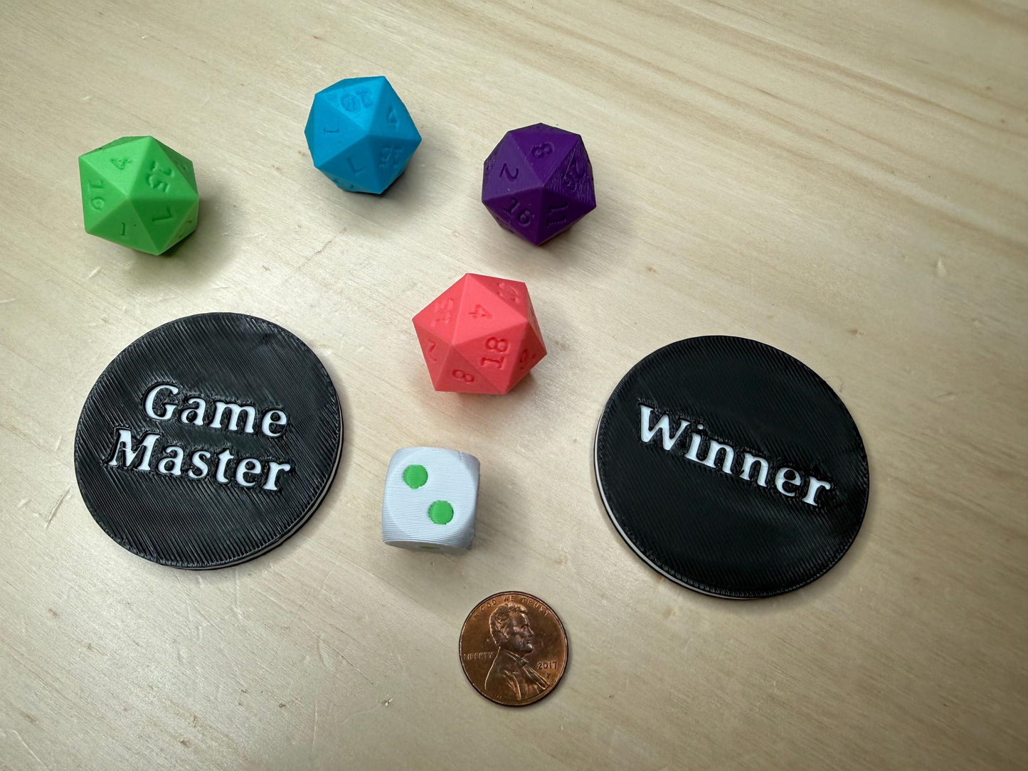 Game Master & Winner Tabletop Gaming Tokens Set | RPG and DnD Accessories | GM Marker and Victory Token Gift for Players