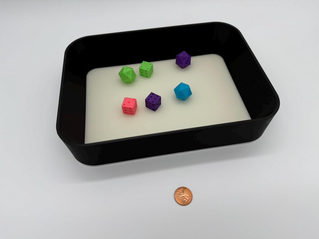 Large Rectangular Dice Tray | Tabletop RPG Accessory for Dungeons & Dragons, Game Night & D20 Dice | 3D Printed Gaming Tray for Players & Dungeon Masters