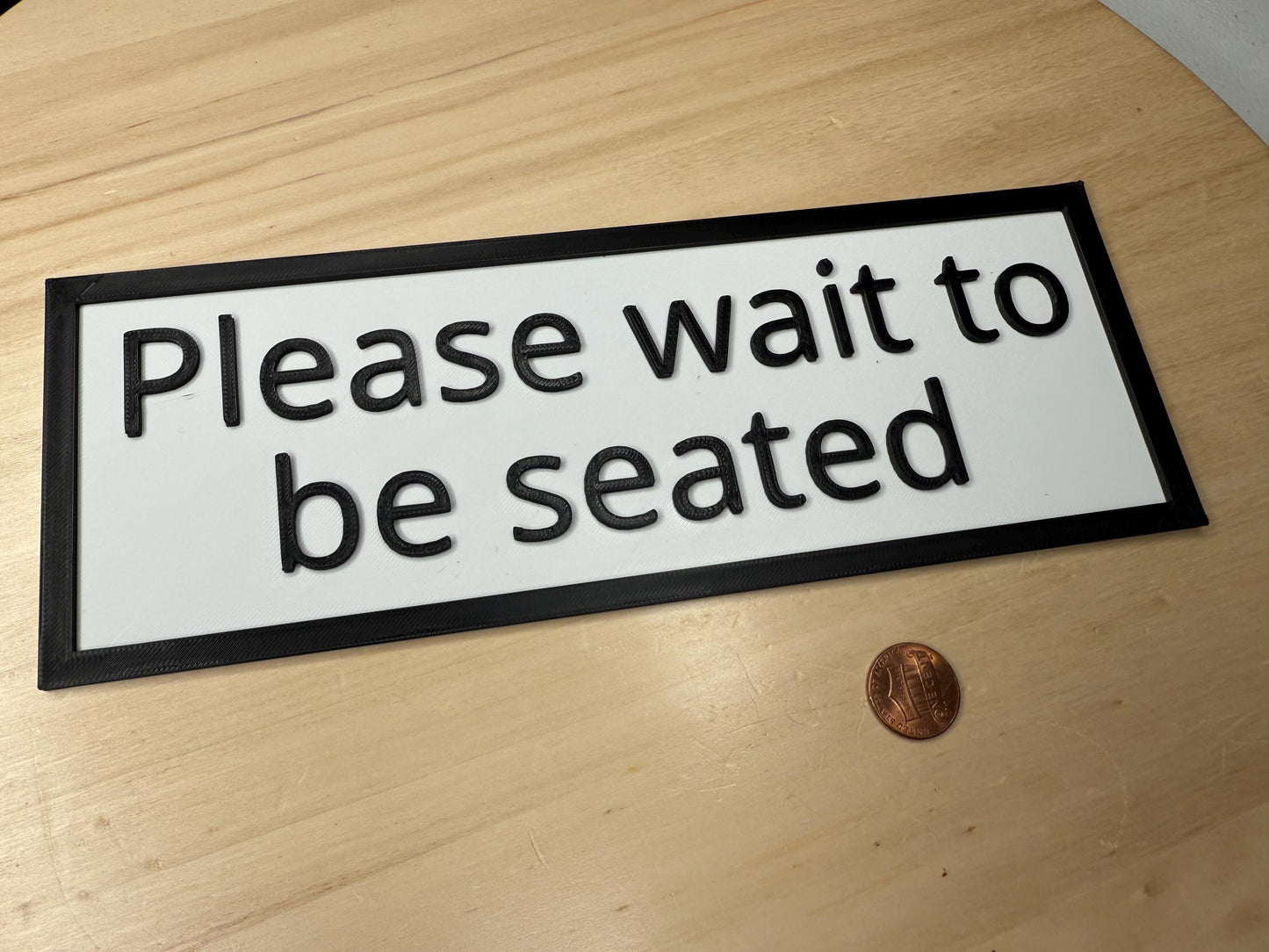 Please Wait to Be Seated Sign – Restaurant & Café Display | Do Not Disturb Banner for Small Business, Door, Wall, or Counter Décor
