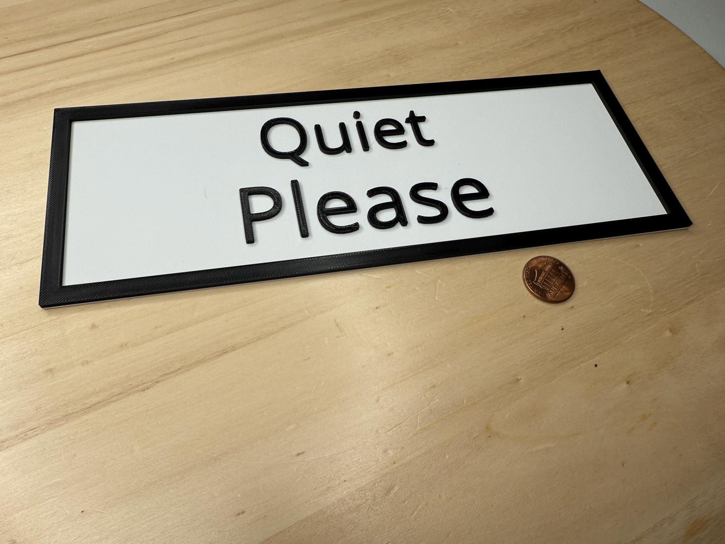 Quiet Please Sign – Silence, No Talking, Do Not Disturb Banner Display | Small Business, Restaurant, Door, Wall, or Office Décor