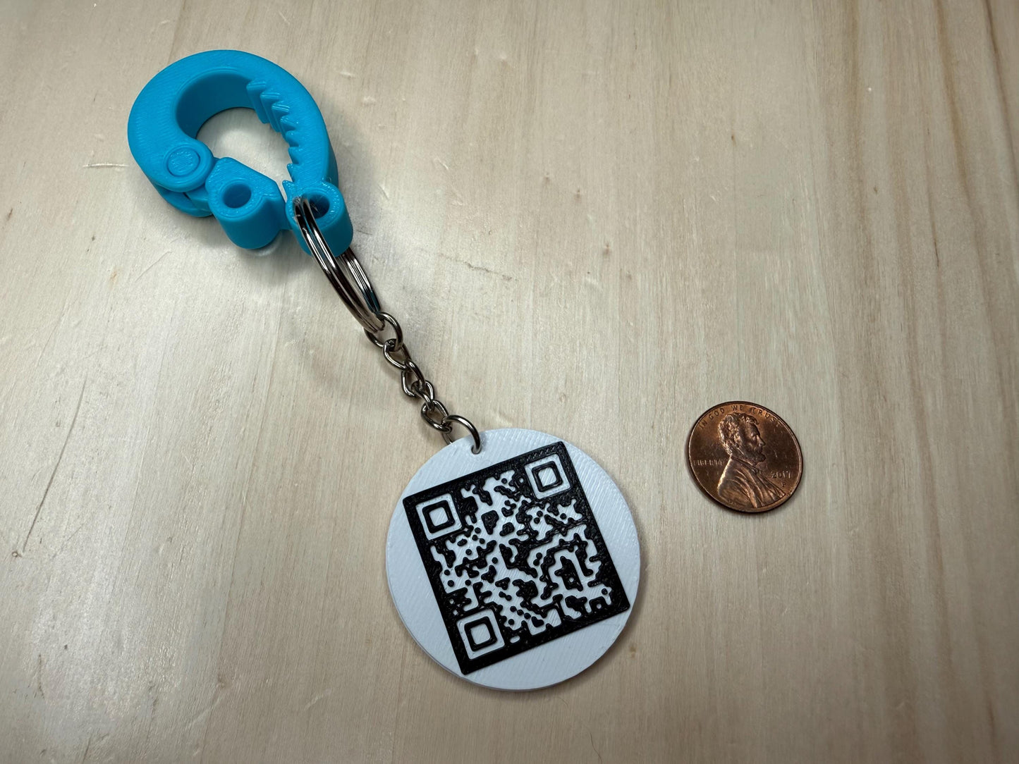Custom QR Code Keychain with Carabiner | Personalized Scan Tag for Business, Social Media & Contact Info
