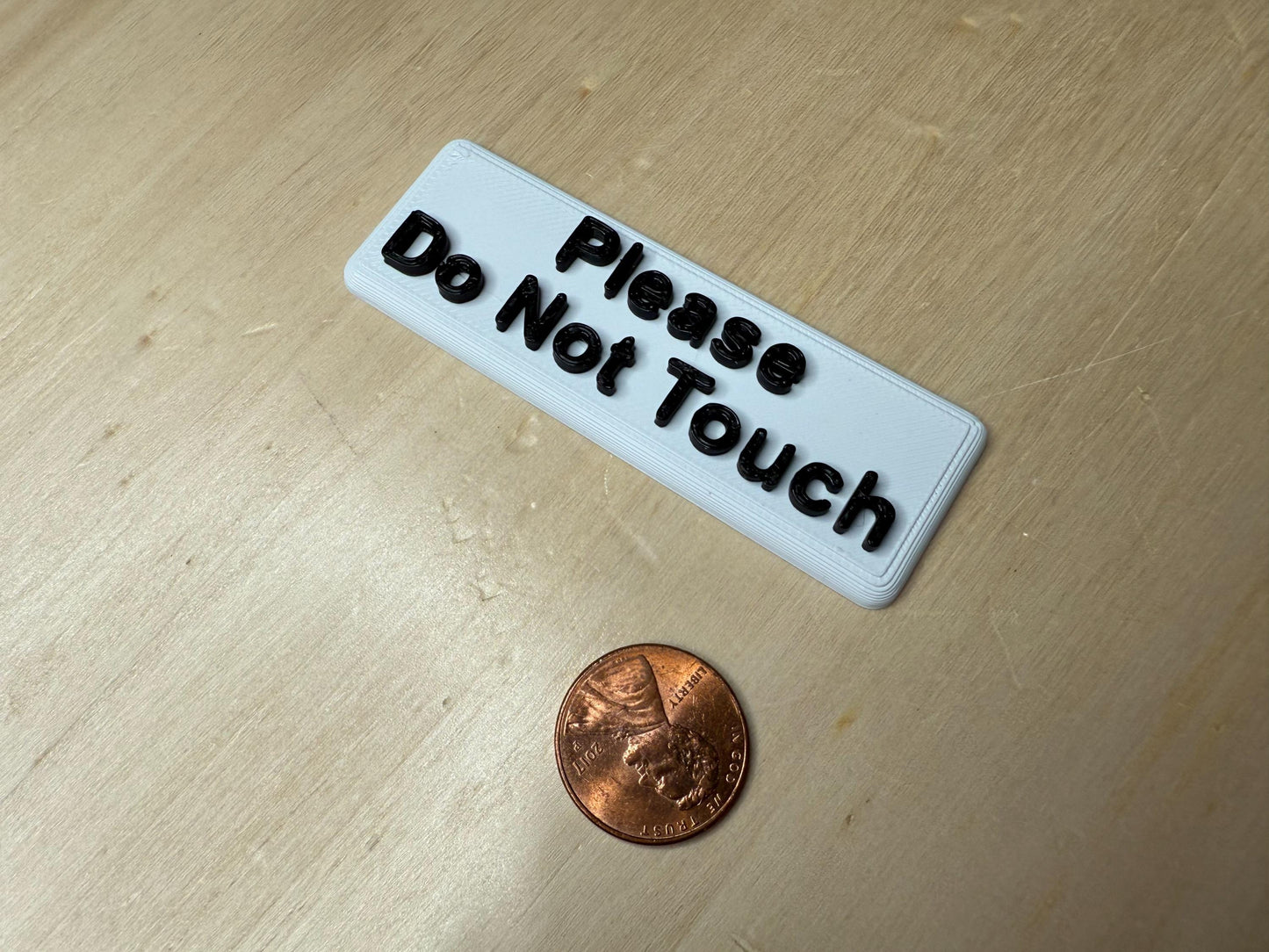 Please Do Not Touch Sign β Display Banner Label for Shops & Small Businesses | No Touching Counter Display | Retail Table Decor