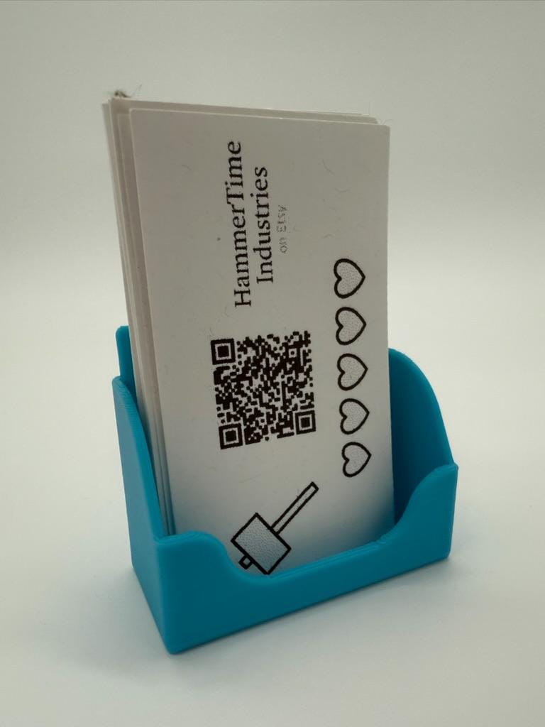 Upright Portrait Business Card Stand Holder Display Tray