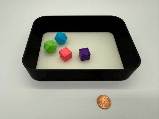 Mini Rectangular Dice Tray | Tabletop RPG Accessory for Dungeons & Dragons, Game Night & D20 Dice | 3D Printed Gaming Tray for Players & Dungeon Masters