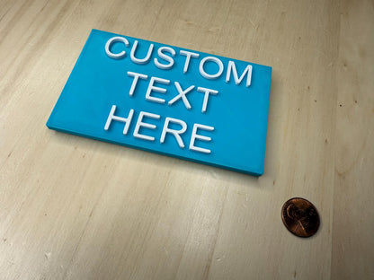 Custom Text Magnet – 4.5"x2.75" Personalized Refrigerator Magnet | Wedding Favors, Business Logo, Name Tag, Funny Quote Gift