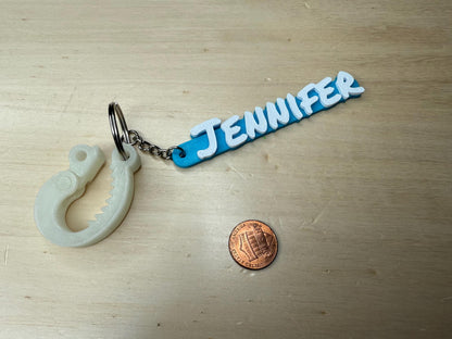 Custom Name Keychain – Personalized Backpack & Bookbag Charm | Name Tag Key Ring | Back to School Gift | Bag Accessory