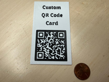 Custom QR Code Business Card Portrait | Personalized Contact Card with Custom Text | Digital Networking Tool