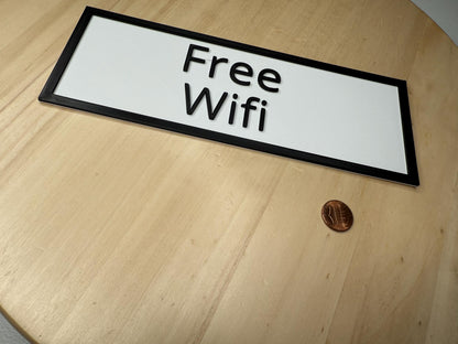 Free WiFi Sign – Wireless Internet Banner Display | Restaurant, Café, Small Business, Door, Wall, or Counter Décor