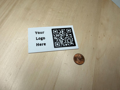 Custom QR Code Business Card with Custom Logo Personal Contact Card with Custom Text | Digital Networking Tool