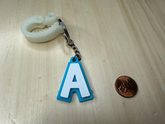 Letter Keychain Charm – Personalized Initial Backpack & Bookbag Accessory | Custom Monogram Key Ring | Bag Charm Gift