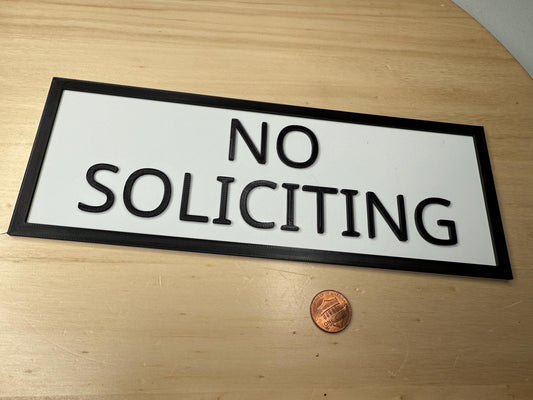 NO SOLICITING Sign Solicitation Do Not Disturb Banner Display Restaurant Small Business Door Wall