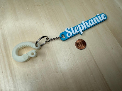 Custom Name Keychain – Personalized Backpack & Bookbag Charm | Name Tag Key Ring | Back to School Gift | Bag Accessory