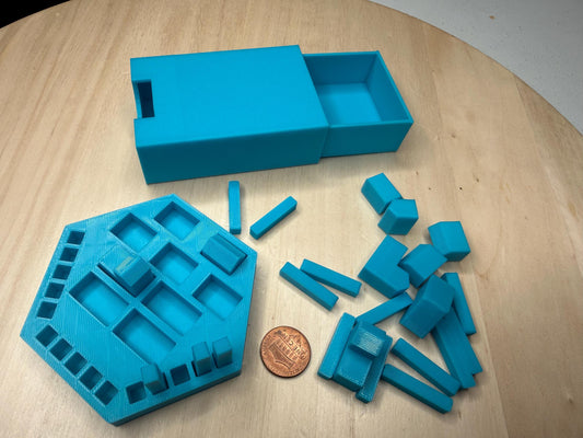 Settlers of Catan Player Pieces with Organizer & Case | Replacement Board Game Parts | Custom Upgrade Kit for Game Night