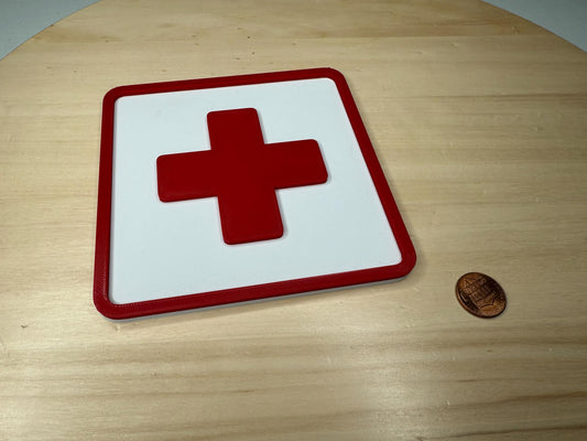 First Aid Kit Sign – Medical Health Banner Display for Restaurant, Office, or Small Business | Wall Safety Room Label Decor