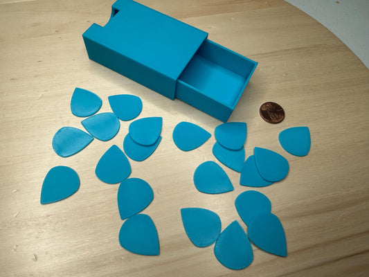 Jazz Guitar Pick Set 1mm with Travel Case – Precision Picks for Acoustic, Electric & Bass | Musician Gift | Compact Guitar Accessories