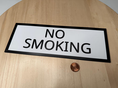 No Smoking Sign – Do Not Smoke Wall or Door Sign for Restaurants, Offices & Small Business | Smoke Free Area Banner Display