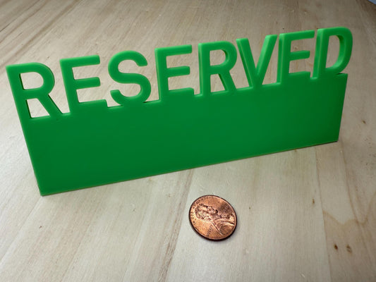 Reserved Tabletop Stand Sign – Freestanding Banner Label for Restaurant, Small Business, Wedding Reception, or Event Table Reservation