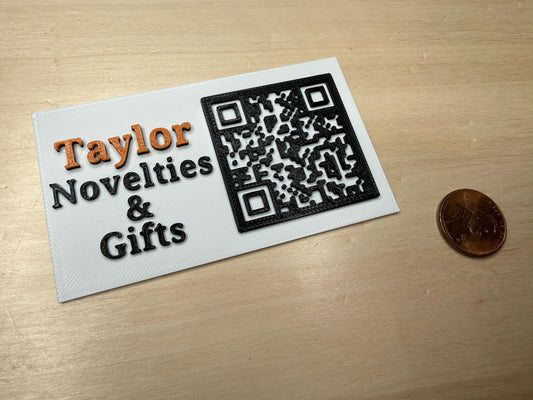 Custom Text & QR Code Business Card | Personalized Contact Card | Digital Networking Tool
