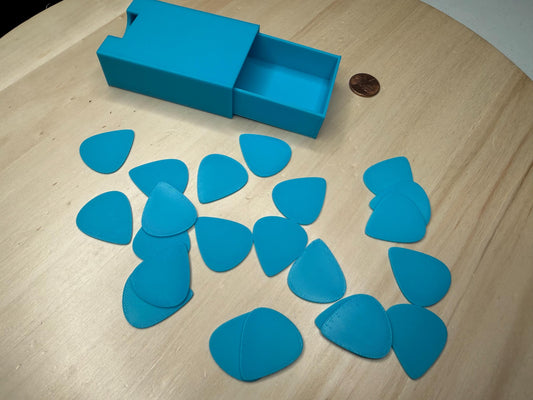 Standard Guitar Pick Set 1mm with Travel Case – Acoustic, Electric & Bass | Musician Gift | Picks for Strumming Playing On the Go
