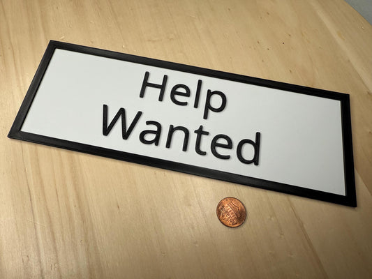 Help Wanted Sign – Now Hiring Apply Within Banner Display | Restaurant, Small Business, Door, Wall, or Window Décor