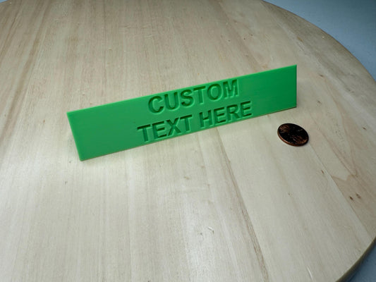 Custom Text Tabletop Desk Sign – 15x3 cm Personalized Name Plate | Wedding Table Sign | Office Desk Sign | Event Decoration