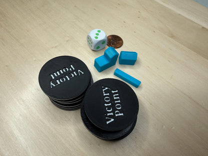Victory Point Tokens for Settlers of Catan – Custom Board Game Accessories | Tabletop Game Markers | Catan Upgrade Pieces | Gamer Gift