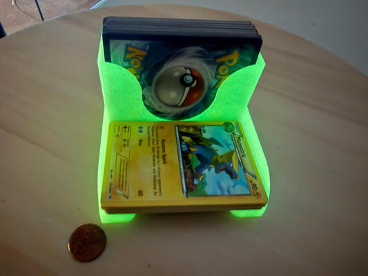 Glow in the Dark Draw and Discard Tray for Trading Card Games – Fits Pokémon, Magic The Gathering, Yu-Gi-Oh | TCG Card Holder