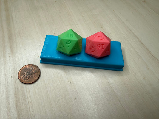 D20 Dice Stand – 2 Dice – 3D Printed Tabletop RPG Accessory, Dungeons and Dragons Dice Holder, Gaming Gift for Players & Dungeon Masters