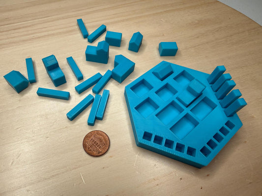 Settlers of Catan Player Pieces & Organizer | Custom Board Game Parts | Tabletop Upgrade Kit | Game Night