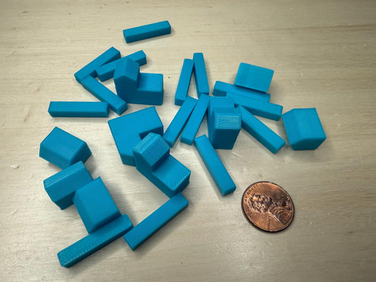 Settlers of Catan Player Pieces – Roads, Cities & Settlements | Replacement Board Game Parts | Custom Upgrade Kit